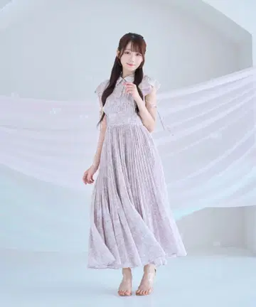 rosemuse pleats floral print dress 핑크