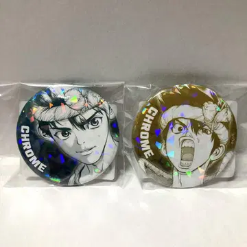 Dr.STONE 올스타 캔뱃지 크롬 2종 닥터 스톤