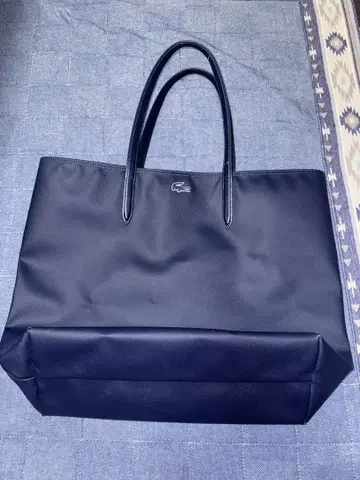 LACOSTE 라코스테 가죽 토트백 숄더백 A4 가능 PVC 블랙