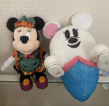 미니 마우스 디즈니 할로윈 유령 봉제 인형 배지 세트