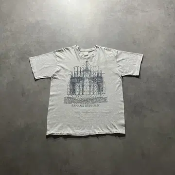 90s vintage 바나나 리퍼블릭 설계도 티셔츠 tee
