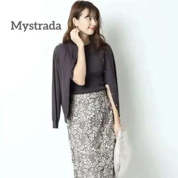 마이 스트라다 Mystrada 5분 소매 앙상블 차콜 그레이