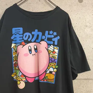 kirby/USED 프린트 티셔츠/별의 커비/음식/게임