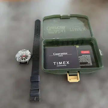 Timex Abu Garcia 시계 블랙 스트랩