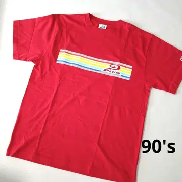 90's PIKO 레드 티셔츠 새상품급 레트로 디자인