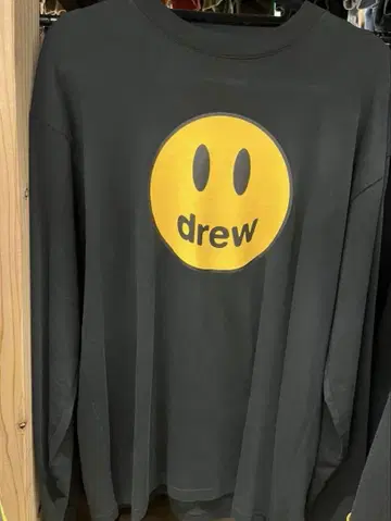 drew 스마일 페이스 롱 슬리브 티셔츠