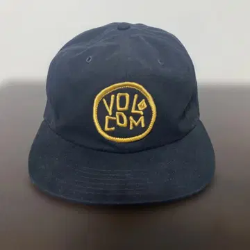 VOLCOM 볼콤 블랙 자수 로고 캡 모자 프리 사이즈