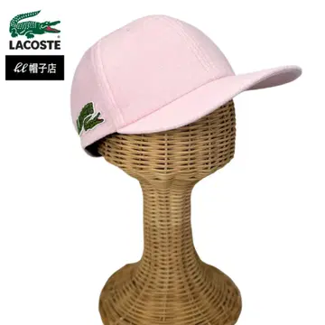 SALE LACOSTE 베이스볼 CAP 일본제 라이트 핑크 파일 원단