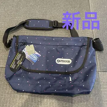 EAST BOY OUTDOOR 네이비 도트 무늬 숄더백