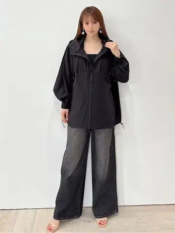UV 접촉 냉감 발수 가공 모코아즈 MOCOA'S 후디 개더 블루종
