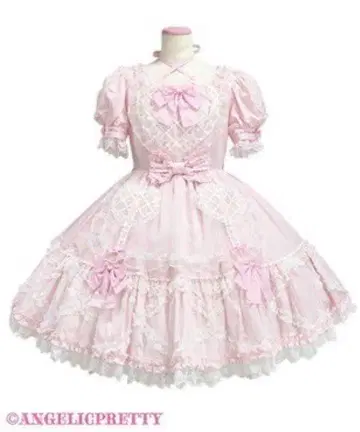 Angelic Pretty Cupid Cafe 원피스 핑크