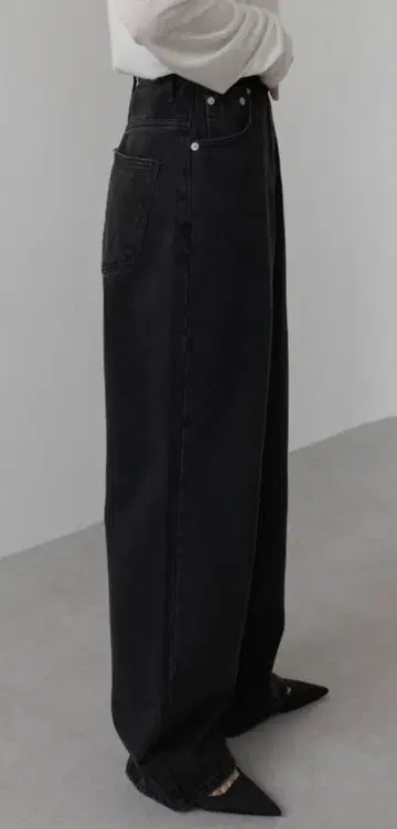 na.e Wide Loose Jeans 블랙 L