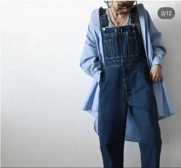 치이비백 데님 오버올