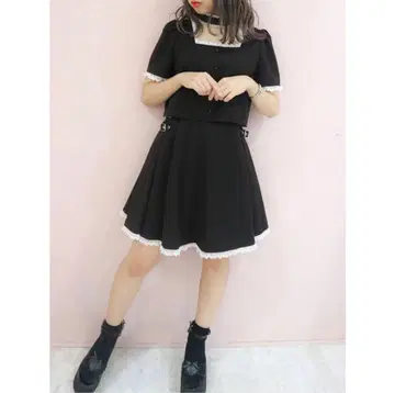 로지타 초커 넥 W 벨트 OP 블랙