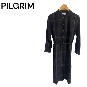 PILGRIM 체크 무늬 긴팔 원피스
