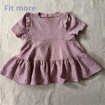 새상품급 fitmore 플라워 자카드 티어드 탑 한정 컬러 핑크