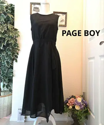 PAGE BOY 블랙 슬리브리스 원피스