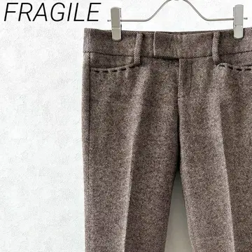 FRAGILE 슬랙스 센터 프레스 포켓 부착 심플 안감 부착