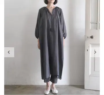 유라이야 마부노 실크 카프탄 드레스