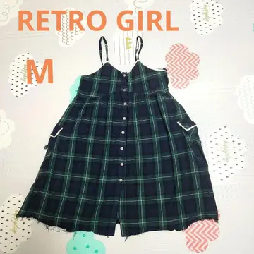 [새상품급] RETRO GIRL 슬리브리스 체크 원피스