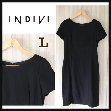 INDIVI 반팔 무릎 기장 원피스 L