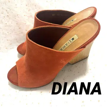 DIANA 다이애나 오픈토 스웨이드 샌들 L 오렌지 통굽