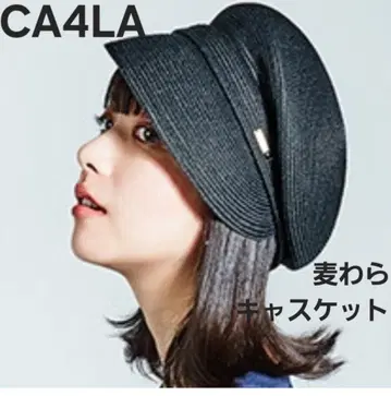CA4LA 밀짚 헌팅 캡 블랙