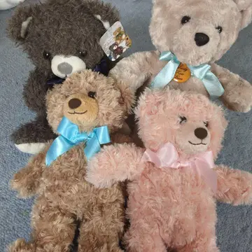 곰 모양 봉제 인형 4개 세트 테디베어