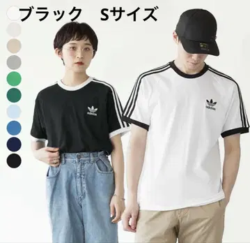 아디다스 티셔츠 오리지널 3 스트라이프 블랙 S 사이즈