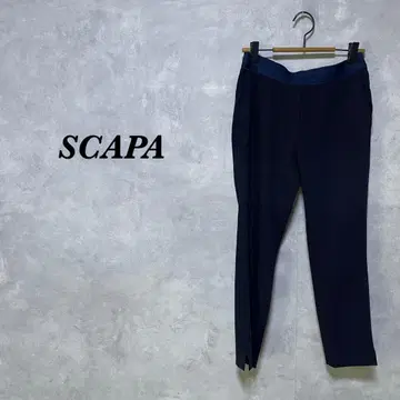 SCAPA 앵클 팬츠 페이크 포켓 스트레치 네이비 M 4009