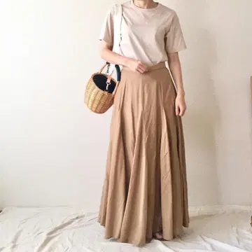 미리 meri 맥시 플레어 스커트