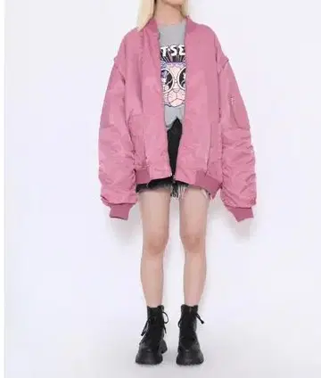 PUNYUS 핑크 2WAY 볼륨 MA-1