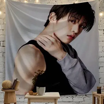메구로 렌 스노우맨 타스페트리 천 벽걸이 장식