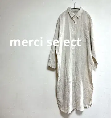 메르시 셀렉트 merci 린넨 셔츠 원피스 베이지 여성용 F