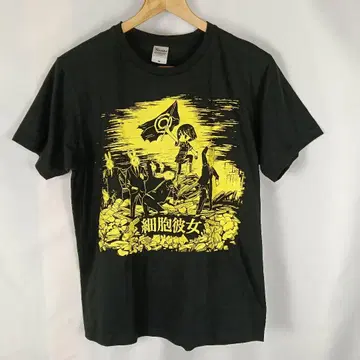 Printstar 세포 그녀 프린트 티셔츠 M 블랙 검정 B3274