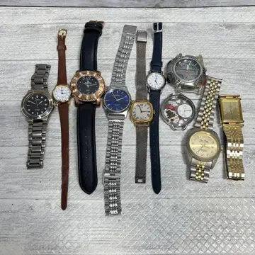 고정 시계 10개 정리 관리 번호 69 CITIZEN TIMEX 리코 등