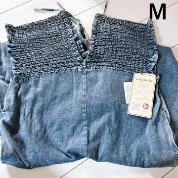 새상품 데님 올인원 M 셔링 시마무라 럭스 단 디어