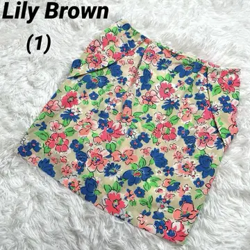 Lily Brown 릴리 브라운 꽃무늬 타이트 스커트 컬러풀 멀티 컬러
