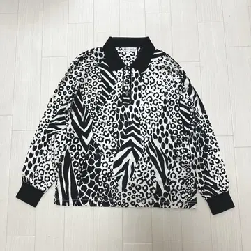 LEONARD 레오나드 sports 긴팔 하프 버튼 피케 셔츠