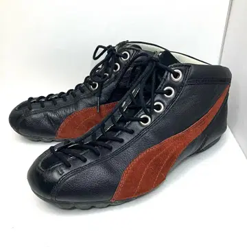 레어 PUMA 푸마 스니커즈 천연 가죽 블랙 남성용