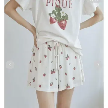 젤라또피케 딸기 무늬 숏팬츠 미사용 새상품