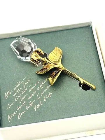 SWAROVSKI 스와로브스키 브로치 로즈 크리스탈 메모리즈
