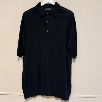 JOHN SMEDLEY 블랙 피케 셔츠 반팔 영국제