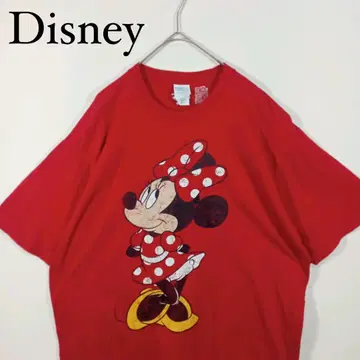 Disney 미니 마우스 프린트 티셔츠 빨간색 XL