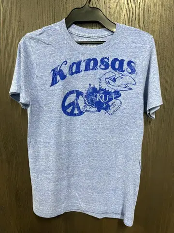 KANSAS JAYHAWKS 티셔츠 빈티지 피스 마크