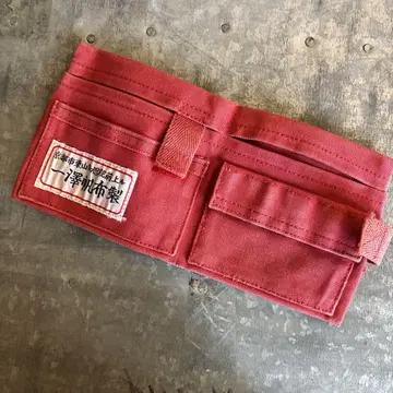 두겹 지갑 이치자와 캔버스 빨간색