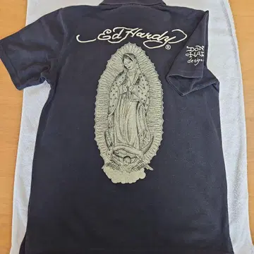 Ed Hardy 블랙 피케 셔츠 마리아 디자인