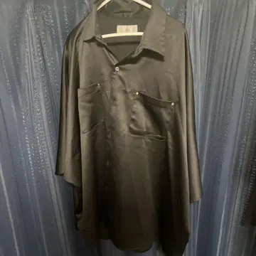 ADERR 폴리 새틴 돌먼 셔츠 L 사이즈 블랙