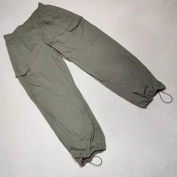 고품질 UNIQLO 이지 카고 팬츠 와이드실 유니섹스 올리브 M