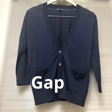Gap 네이비 V넥 가디건 M 실크 1